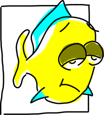 A fish looking bored