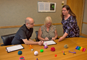 Gillian training her staff